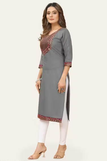 Embroidered work Trendy kurti for womens & girls