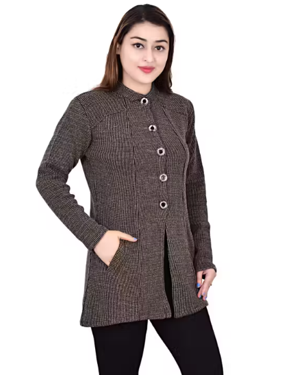 Stylish Elegant Woolen Multicolor Sweater/Coat For Girls, High Quality Sweaters & Cardians For Women