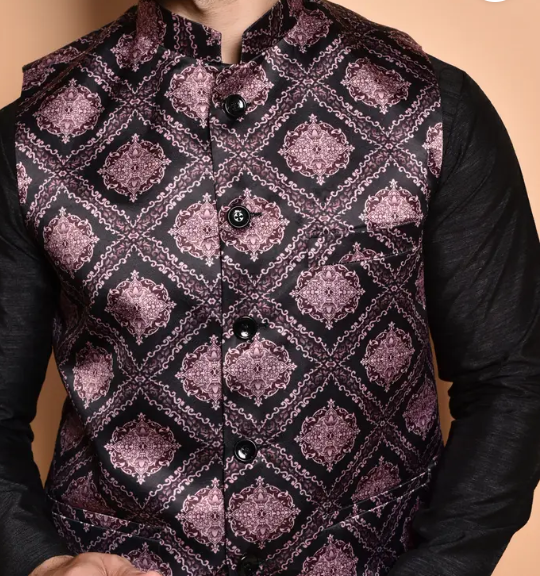 Trending Men Pure Silk Kurta Pyjama Ethnic Jacket Set