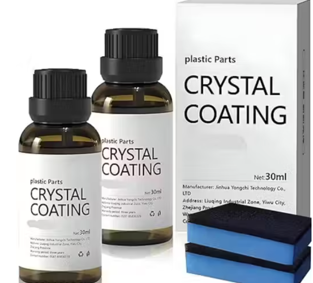 Crystal Coating for Car Bike Plastic Parts | 30ml PVC Restorer for Car Revitalizing Coating Agent | Car Maintenance Dashboard Plastic Crystal Coating Cleaner Polish Shining (pack of 2)