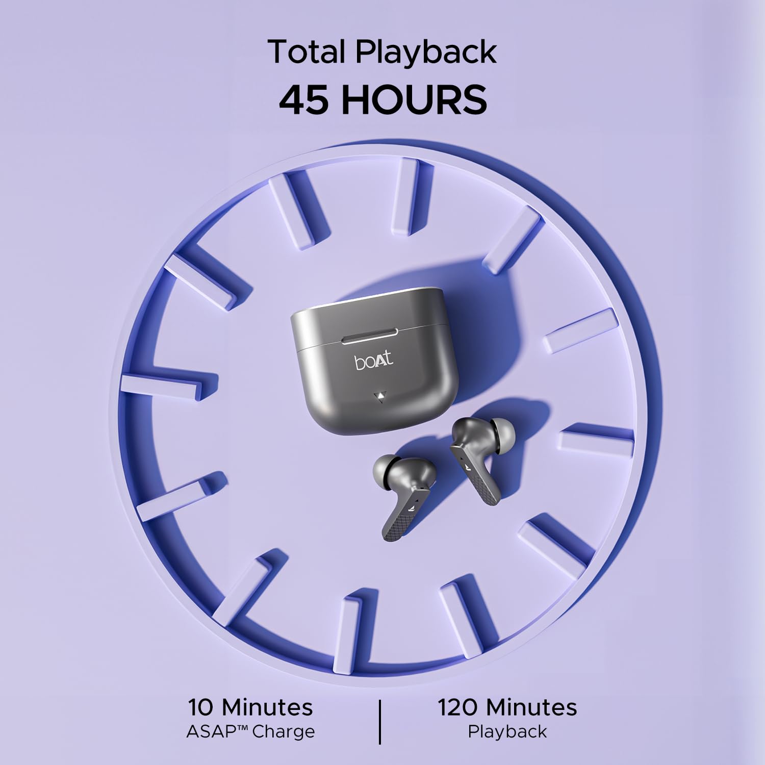 boAt Airdopes 91, 45HRS Battery, 50ms Low Latency, ENx Tech, Fast Charge, IPX4, IWP Tech, v5.3 Bluetooth Earbuds, TWS Ear Buds Wireless Earphones with mic (Mist Grey)