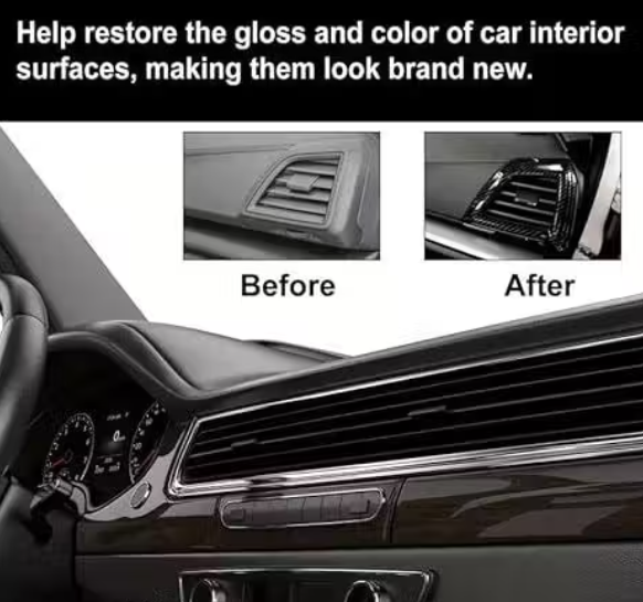 Crystal Coating for Car Bike Plastic Parts | 30ml PVC Restorer for Car Revitalizing Coating Agent | Car Maintenance Dashboard Plastic Crystal Coating Cleaner Polish Shining (pack of 2)