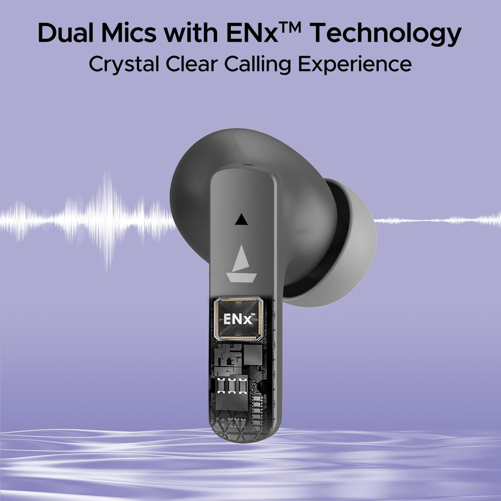 boAt Airdopes 91, 45HRS Battery, 50ms Low Latency, ENx Tech, Fast Charge, IPX4, IWP Tech, v5.3 Bluetooth Earbuds, TWS Ear Buds Wireless Earphones with mic (Mist Grey)