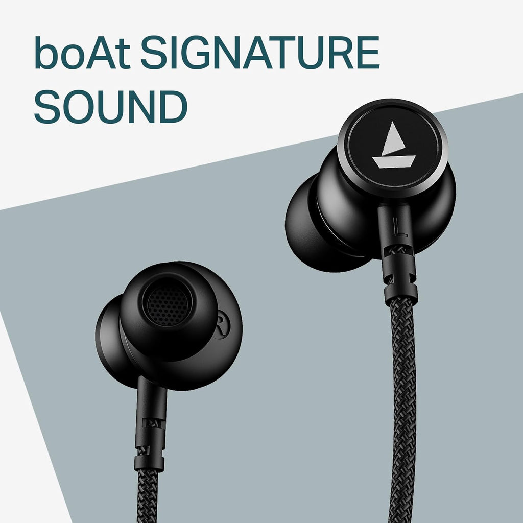 boAt 2025 Launch Rockerz 112, 40H Battery, Dual Pair, Fast Charge, ENx Tech, Stream Ad Free Music via App Support, Magnetic Buds, Bluetooth Neckband, Wireless with Mic in Ear Earphones (Active Black)