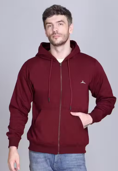 Solid Hoody Sweatshirt | Zipper Sweatshirt For Men | Men Casual Hoodie | Party Wear | Regular Fit | Hooded Neck Sweatshirt