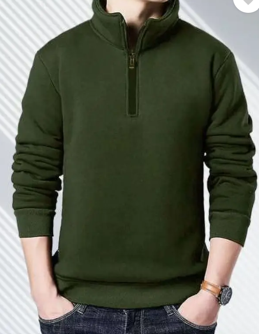 Men Full Sleeve Solid Sweatshirt Formal Type C