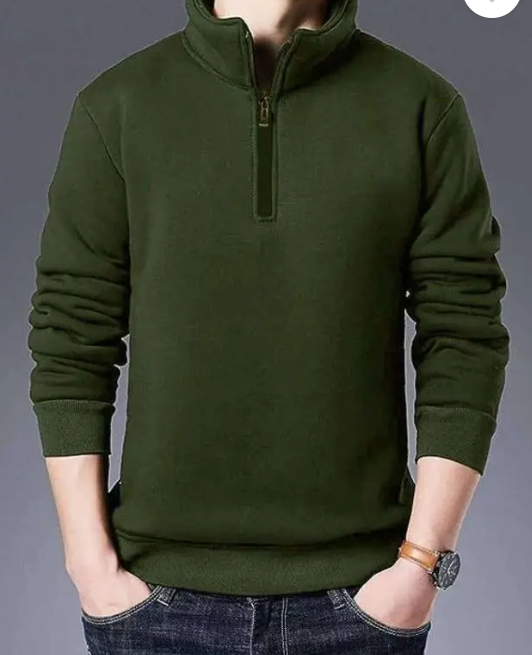 Men Full Sleeve Solid Sweatshirt Formal Type C