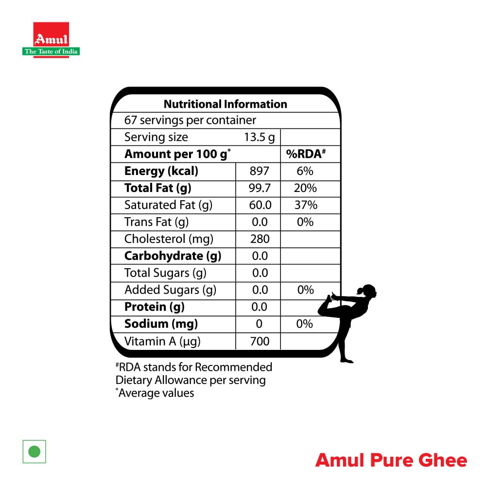 Amul Pure Ghee Tetra pack  (1 L)