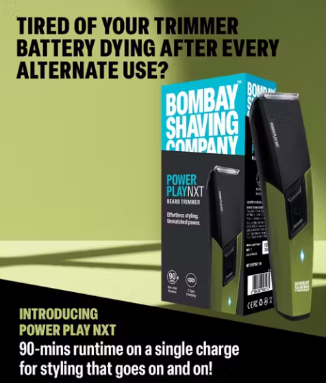 BOMBAY SHAVING COMPANY POWER PLAY NXT BEARD TRIMMER Trimmer 90 min Runtime 6 Length Settings (Green)