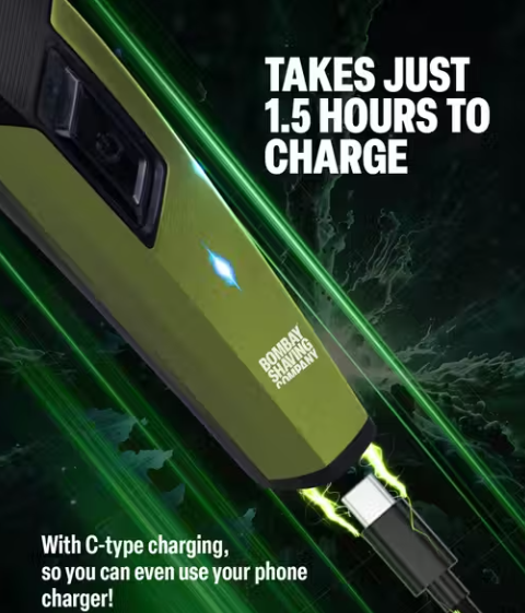 BOMBAY SHAVING COMPANY POWER PLAY NXT BEARD TRIMMER Trimmer 90 min Runtime 6 Length Settings (Green)