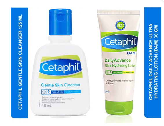 Cetaphil Combo - Gentle Skin Cleanser 125 ml+DAM,30g  (2 Items in the set)