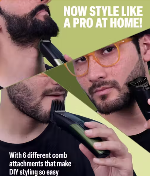 BOMBAY SHAVING COMPANY POWER PLAY NXT BEARD TRIMMER Trimmer 90 min Runtime 6 Length Settings (Green)