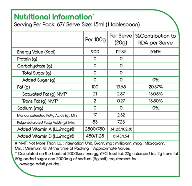 Fortune Soya Health Refined Soybean Oil 750 g