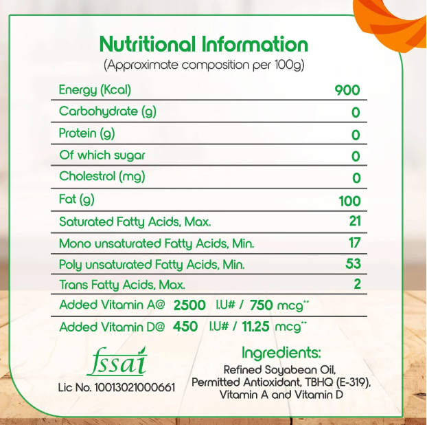 Fortune Soya Health Refined Soybean Oil 750 g