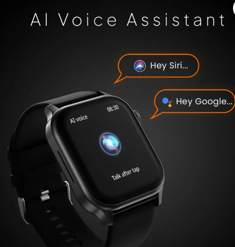 Fire-Boltt Rise Bluetooth Calling 47mm (1.85), Metal Bod & Rotating Crown, 123 Sports Smartwatch  (Black Strap, Free Size)