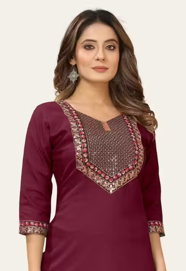 Embroidered work Trendy kurti for womens & girls