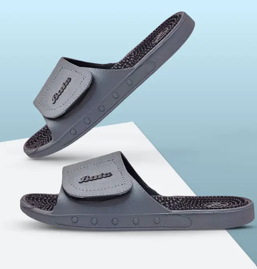 Bata Grey Slides For Men