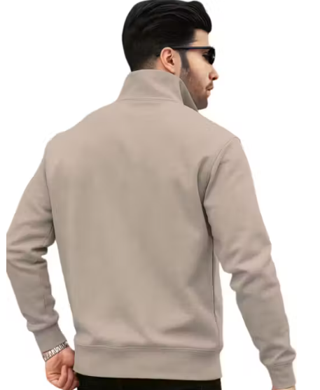 Men’s Stylish Half-Zip High Neck Sweatshirt