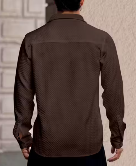 Solixon Western Wear Men’s Waffle Cotton Casual Shirt Full Sleeve