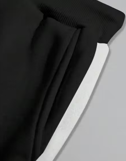 NASA BLACK AND GREY COTTON BLEND TRACKPANT