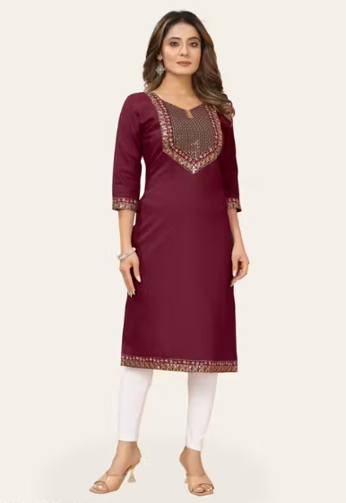 Embroidered work Trendy kurti for womens & girls