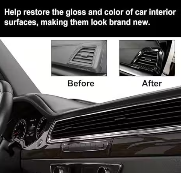 Crystal Coating for Car Bike Plastic Parts | 30ml PVC Restorer for Car Revitalizing Coating Agent | Car Maintenance Dashboard Plastic Crystal Coating Cleaner Polish Shining (pack of 2)