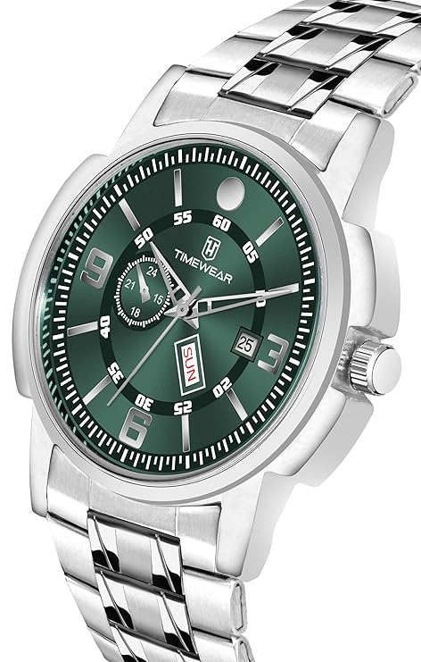 TIMEWEAR Analog, Day Date Functioning, Stainless Steel Chain Watch for Men