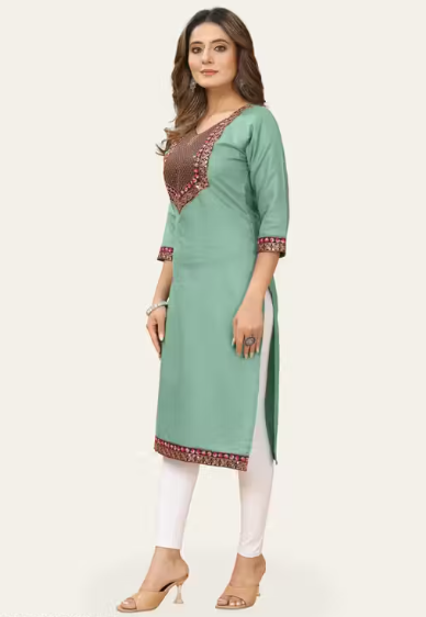 Embroidered work Trendy kurti for womens & girls