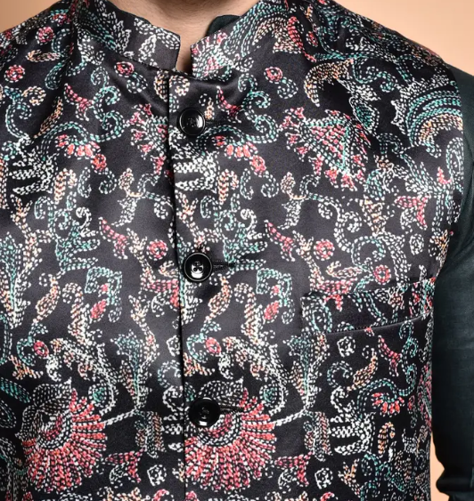 Trendy Men Pure Cotton Kurta Pyjama Ethnic Jacket Set