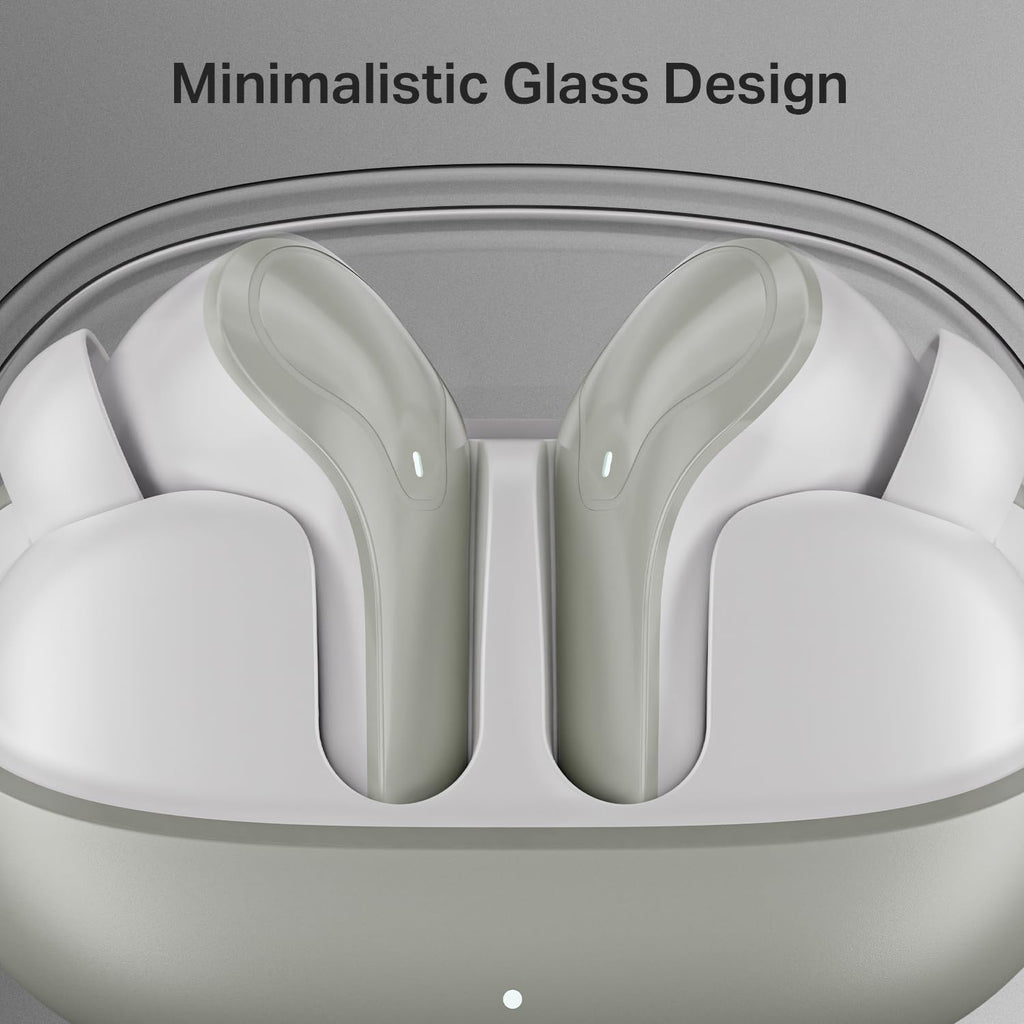 boAt 2025 Launch Airdopes Plus 311,Glass Design,ENx Tech,50 H Battery, Fast Charge, Stream Ad Free Music via App Support, Bluetooth Earbuds, TWS Ear Buds Wireless Earphones with mic (Ash Grey)