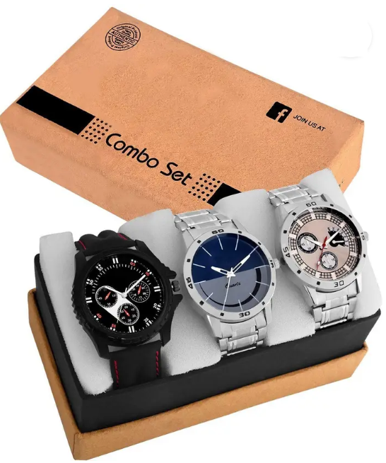 Analog Watch - For Men Special Super Quality Analog Watches Combo Look Like Handsome for Boys and Men's (Pack of - 3)