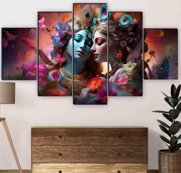 Beautiful Radha Krishna Wall Painting