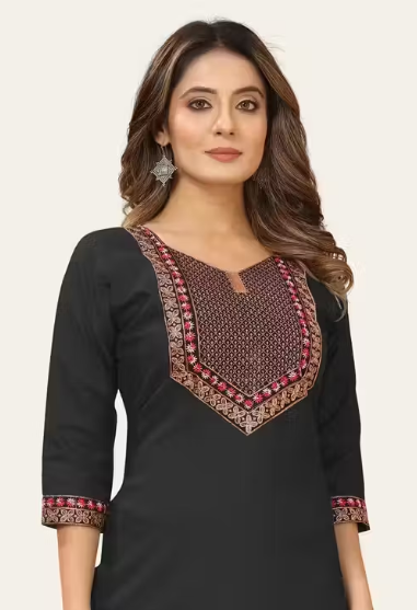 Embroidered work with laces kurti for women & girls