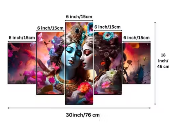 Beautiful Radha Krishna Wall Painting