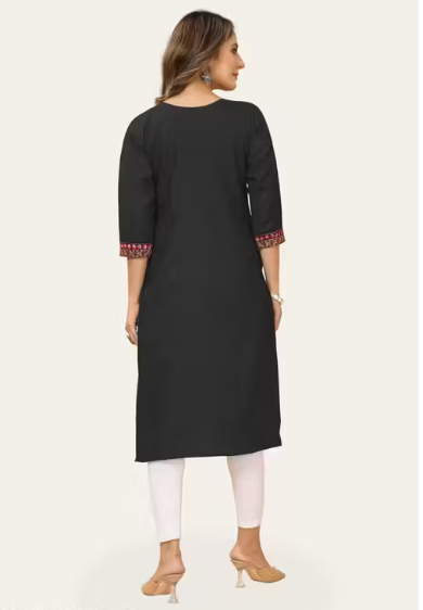 Embroidered work with laces kurti for women & girls