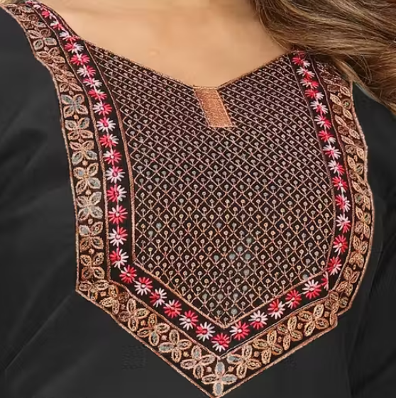 Embroidered work with laces kurti for women & girls