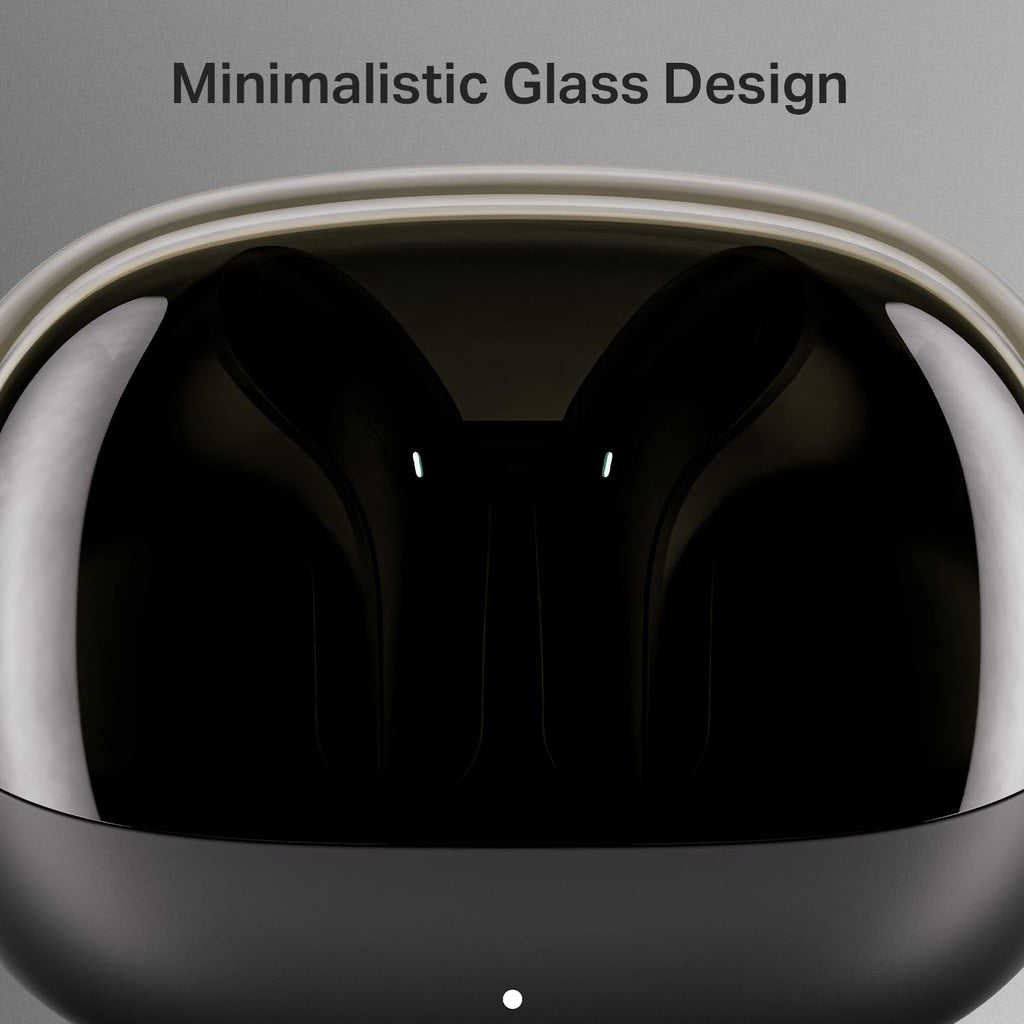 boAt 2025 Launch Airdopes Plus 311,Glass Design,ENx Tech,50 H Battery, Fast Charge, Stream Ad Free Music via App Support, Bluetooth Earbuds, TWS Ear Buds Wireless Earphones with mic (Charcoal Black)