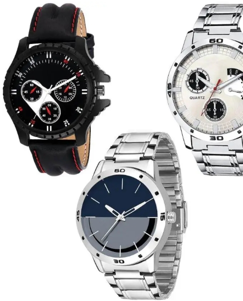 Analog Watch - For Men Special Super Quality Analog Watches Combo Look Like Handsome for Boys and Men's (Pack of - 3)