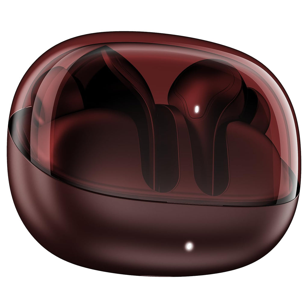 boAt 2025 Launch Airdopes Plus 311, Glass Design, ENx Tech, Fast Charge, 50 Hrs Battery, Stream Ad Free Music via App Support Bluetooth Earbuds, TWS Ear Buds Wireless Earphones with mic (Crimson Red)