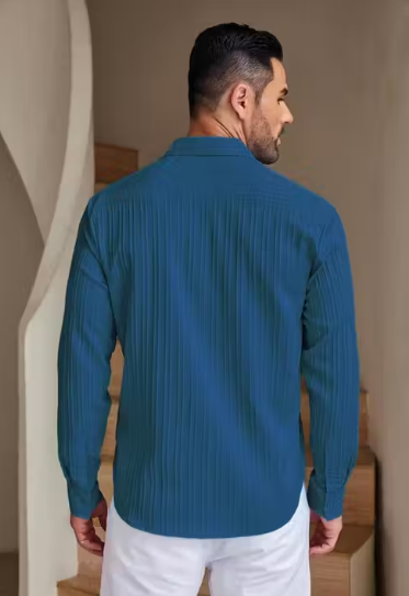 Shirt for men, Mens Textured shirt, popcorn shirt for men, popcorn shirt, Men's Regular Fit Popcorn Self Design Casual Shirt