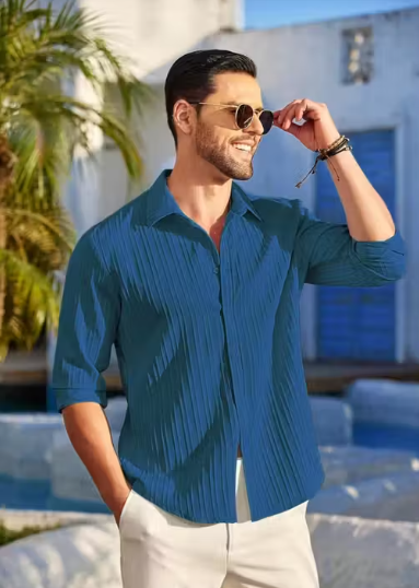 Shirt for men, Mens Textured shirt, popcorn shirt for men, popcorn shirt, Men's Regular Fit Popcorn Self Design Casual Shirt