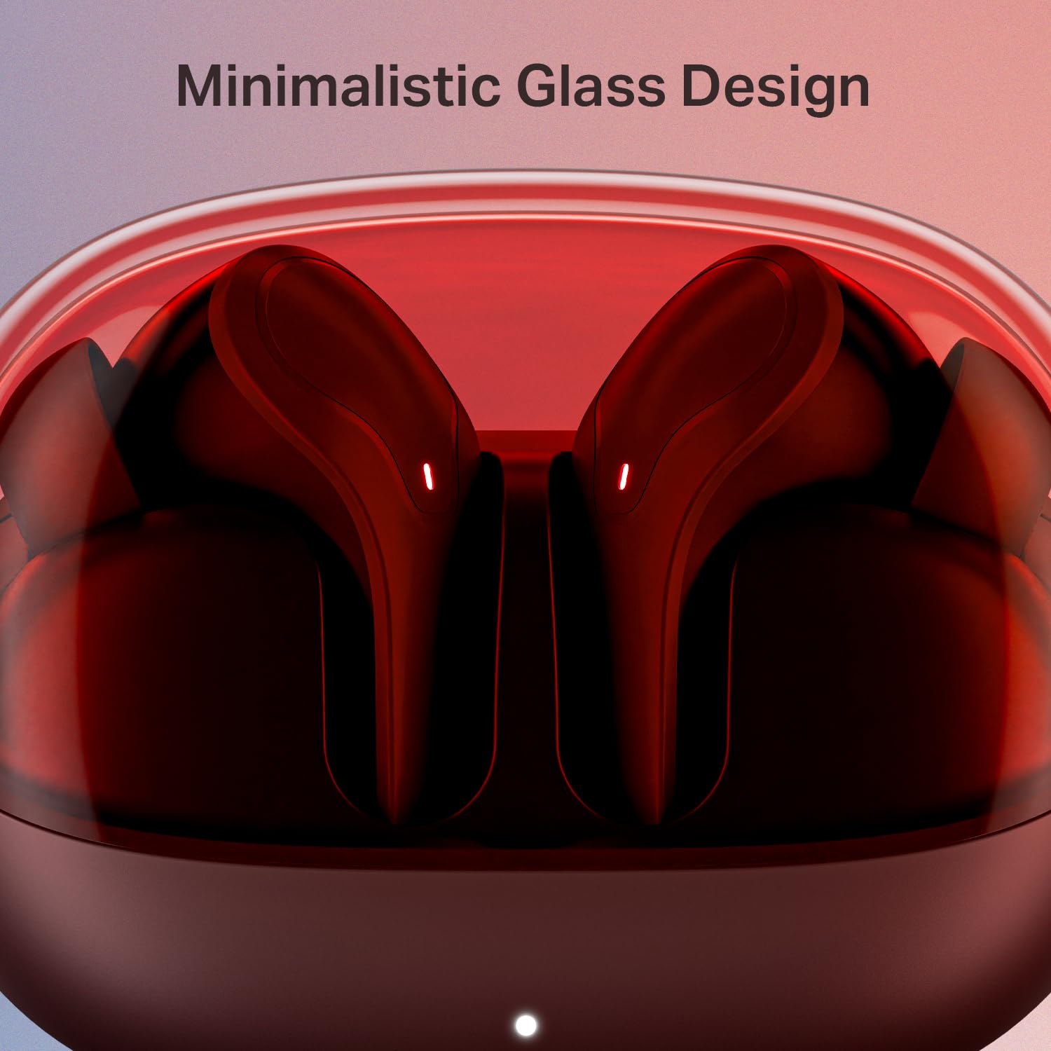 boAt 2025 Launch Airdopes Plus 311, Glass Design, ENx Tech, Fast Charge, 50 Hrs Battery, Stream Ad Free Music via App Support Bluetooth Earbuds, TWS Ear Buds Wireless Earphones with mic (Crimson Red)