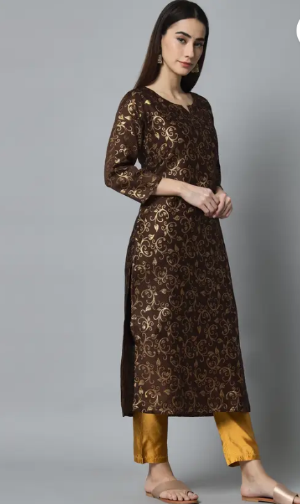 Women Cotton Silk Kurta Pant Set