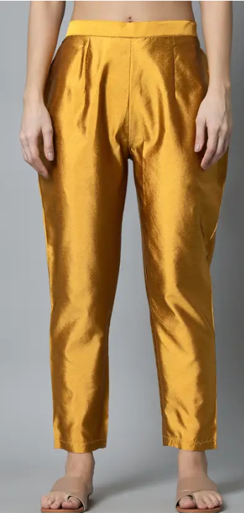 Women Cotton Silk Kurta Pant Set