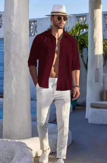 Shirt for men, Mens Textured shirt, popcorn shirt for men, popcorn shirt, Men's Regular Fit Popcorn Self Design Casual Shirt