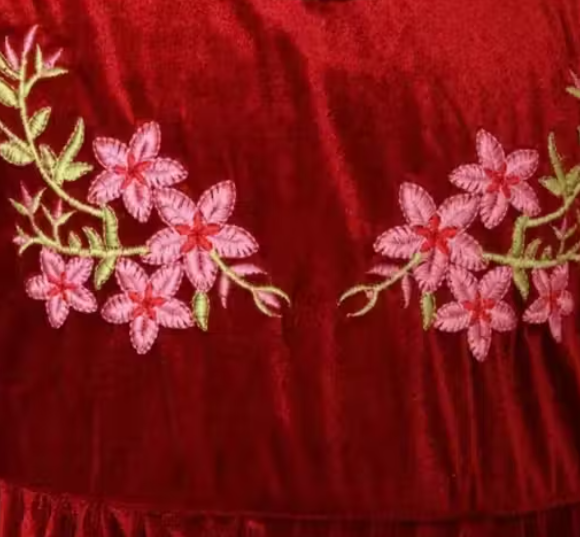 Velvet modern comfy girls frock and dresses