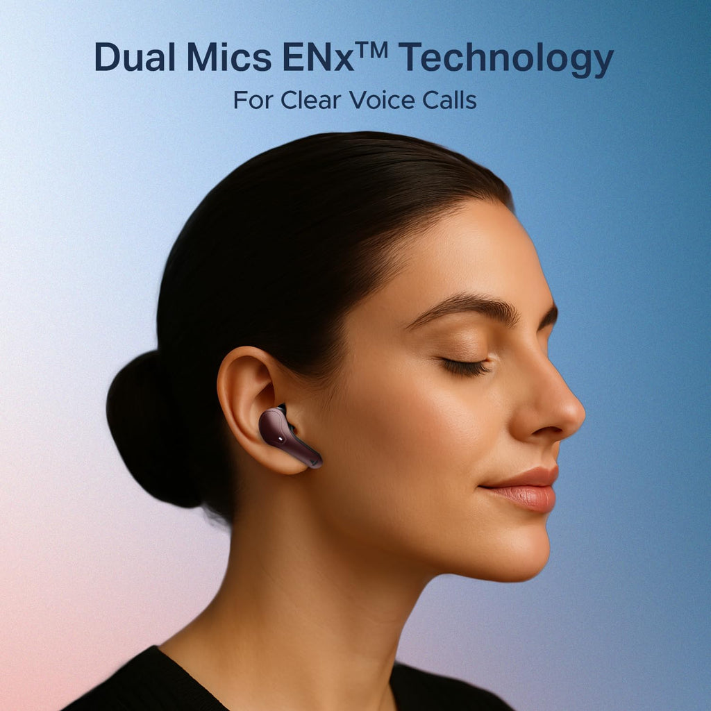 boAt 2025 Launch Airdopes Plus 311,Glass Design,ENx Tech,50 H Battery, Fast Charge, Stream Ad Free Music via App Support, Bluetooth Earbuds, TWS Ear Buds Wireless Earphones with mic (Midnight Black)