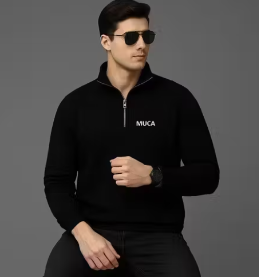 Super Soft Sweatshirt half zipper for men