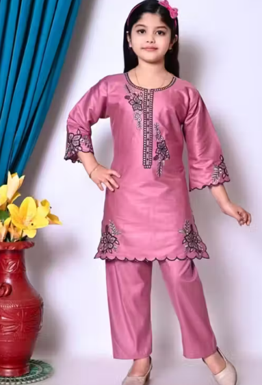Kids frock & pant kurti Set