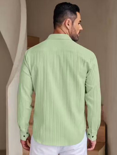 Shirt for men, Men's Textured shirt, popcorn shirt for men, popcorn shirt, Men's Regular Fit Popcorn Self Design Casual Shirt